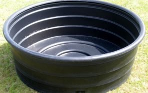Round polyethylene pasture trough